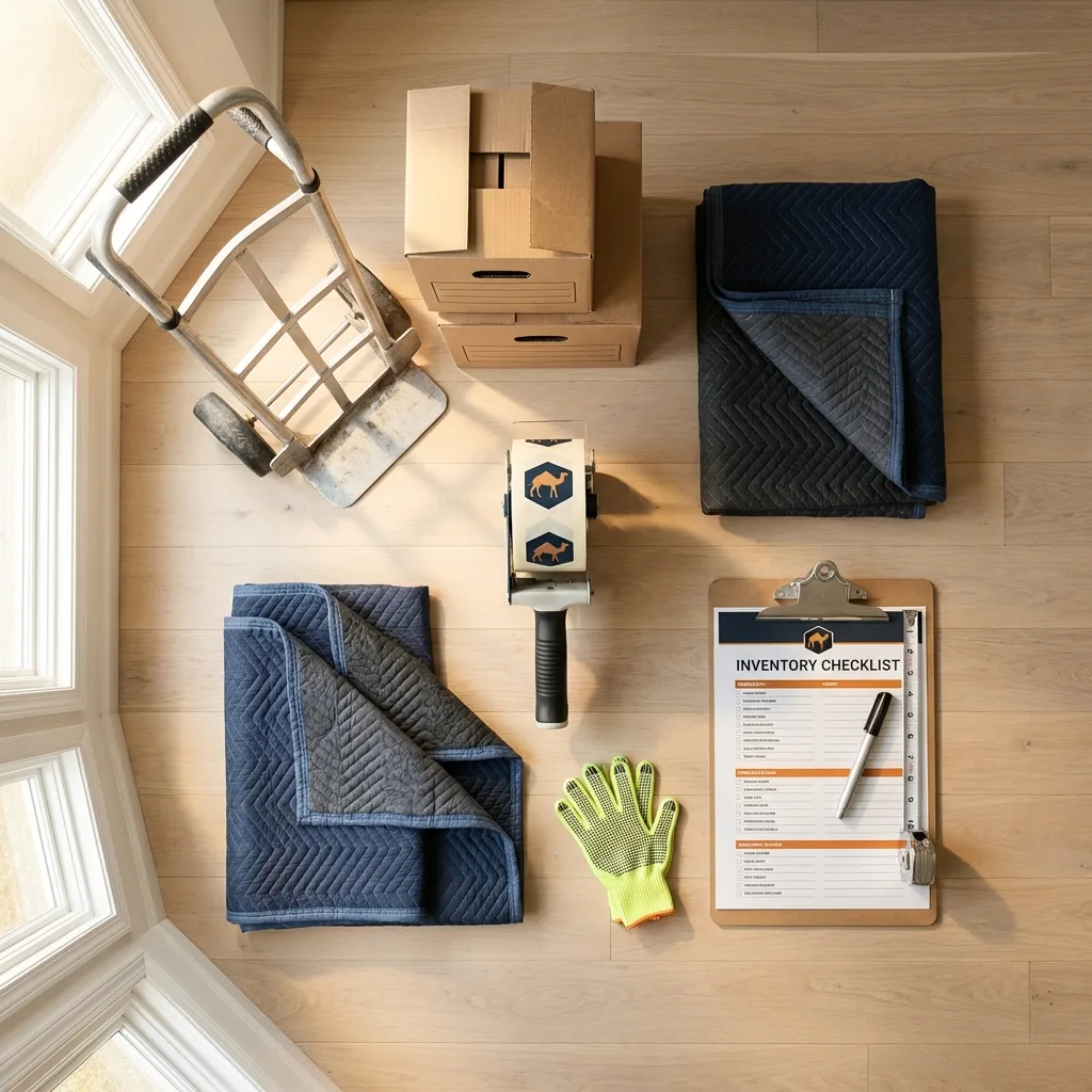 Professional moving supplies and packing materials layout for Hot Springs Village residential relocations